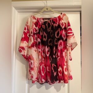 Outback Red Women’s Pink Multicolored Blouse Size XL